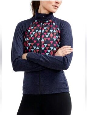 Craft Women's ADV Bike SubZ Wool Long Sleeve Jersey Navy Blue Size Small